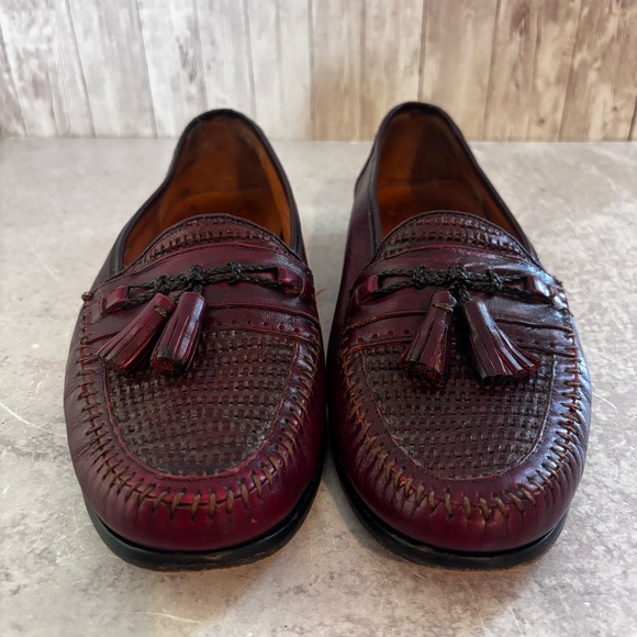 Men’s Nordstrom 'Kappa' Burgundy Tassel Leather Loafers - Picture 2 of 7